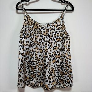 Aritzia Babaton Leopard Print Tank Top | Relaxed Cami Blouse | Size S